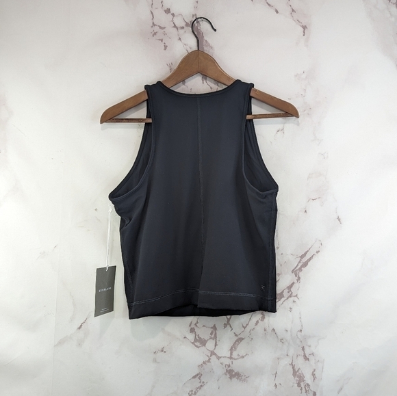Everlane Tank Top Womens Black Crop The Perform High Neck Shelf Bra NEW - Picture 7 of 14
